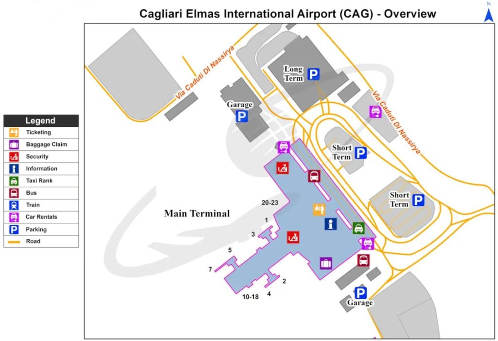 Cagliari Airport Parken Kiss&fly flightradars24.info
