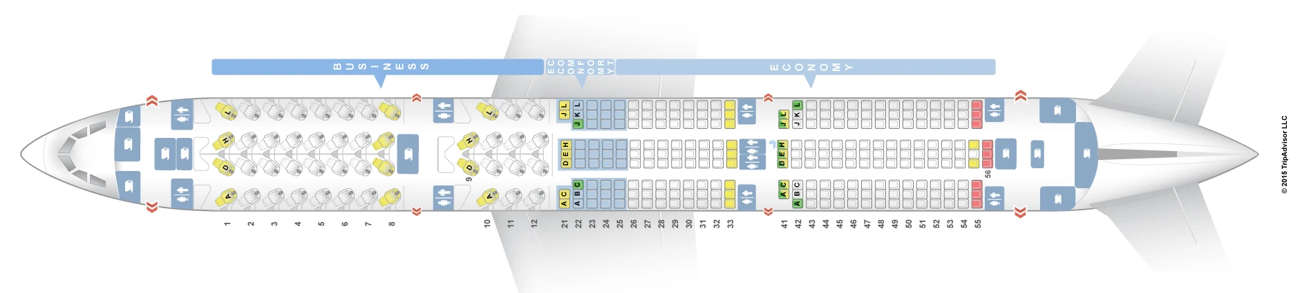 airbus a350-900 seat map