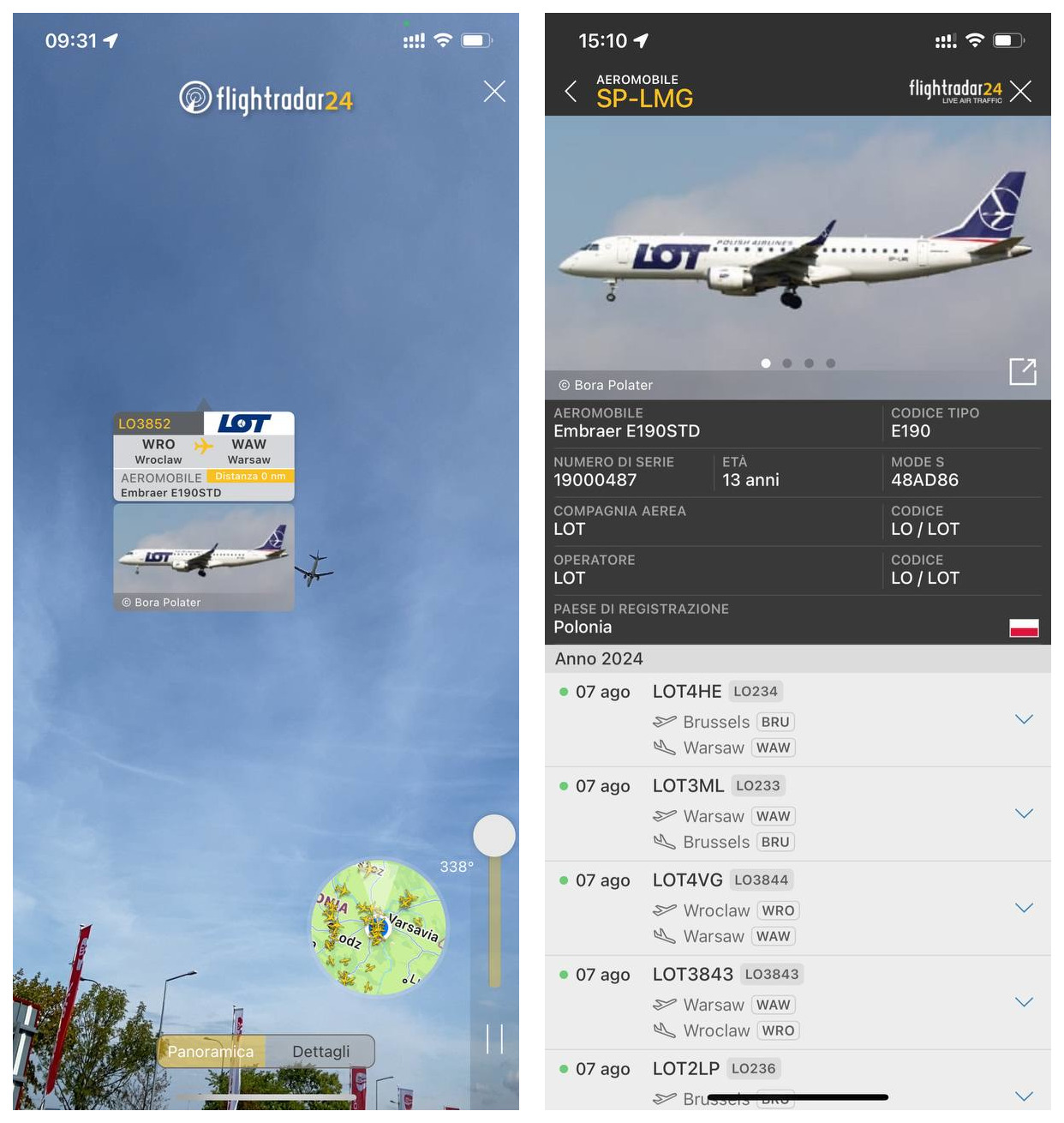 app flightradar24 italiano