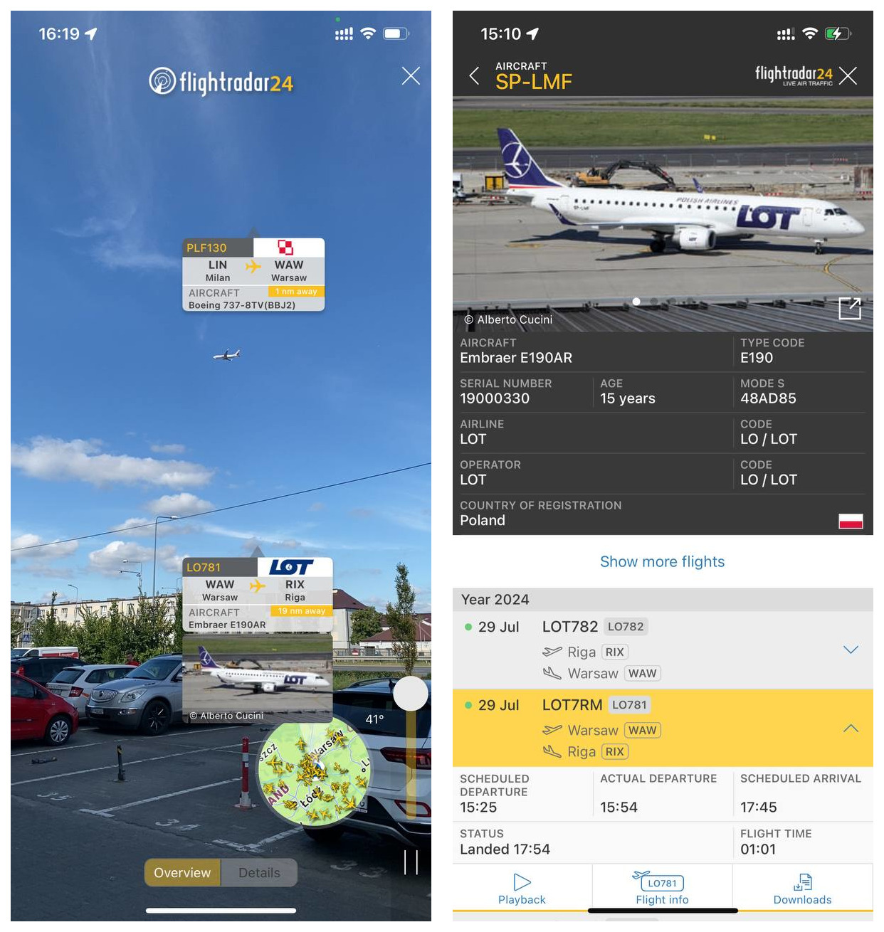 flightradar24 uygulaması